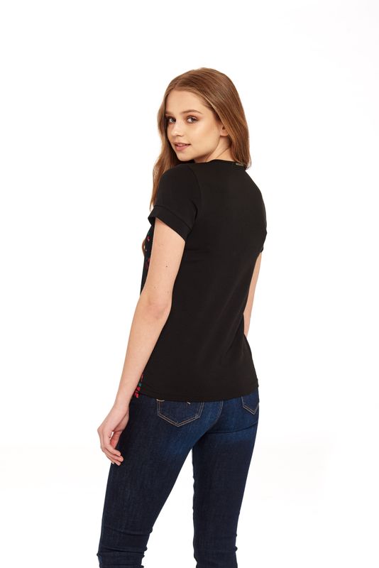 Nastrovje Potsdam Pussy Deluxe Falling Cherries Collar Shirt schwarz Valentinstagsangebot