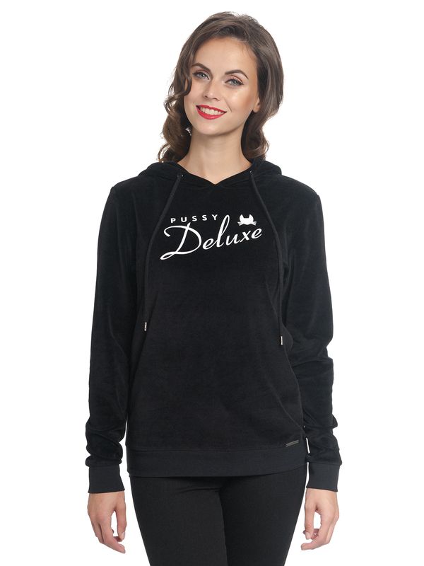 Nastrovje Potsdam Pussy Deluxe Classic Fluffy Hoodie schwarz Große Rabatte