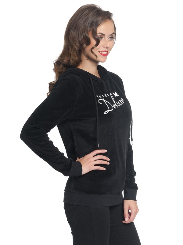 Nastrovje Potsdam Pussy Deluxe Classic Fluffy Hoodie schwarz Große Rabatte