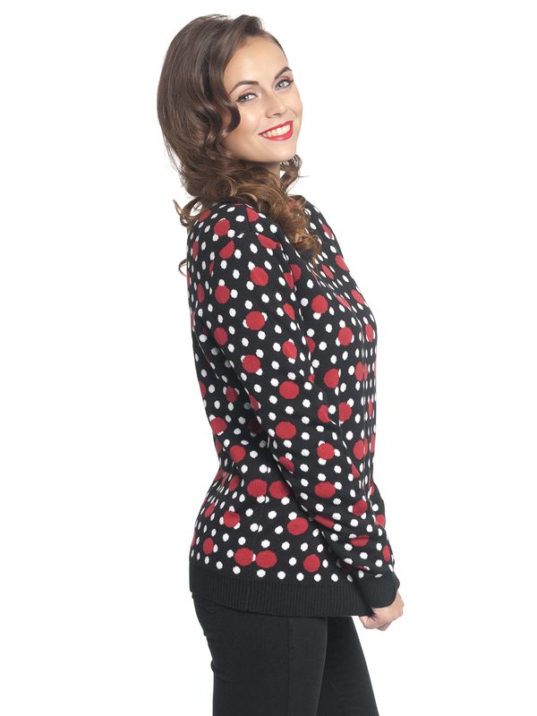 Nastrovje Potsdam Pussy Deluxe Mixed Dotties Knit Pullover schwarz allover Neuheiten