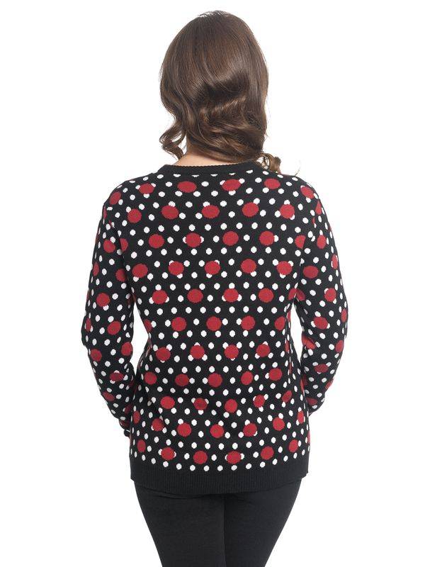 Nastrovje Potsdam Pussy Deluxe Mixed Dotties Knit Pullover schwarz allover Neuheiten