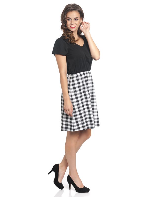 Nastrovje Potsdam Pussy Deluxe Vichy Fantasy Dress schwarz/allover Bestseller