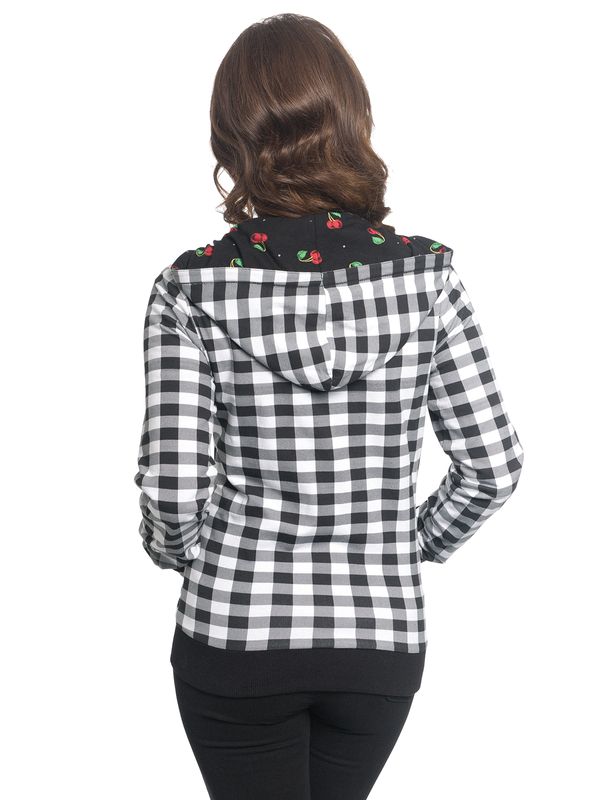 Nastrovje Potsdam Pussy Deluxe Vichy & Cherries Wendejacke schwarz allover Räumungsverkauf