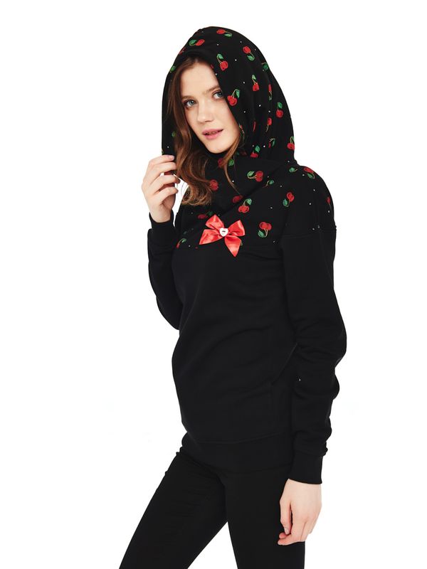 Nastrovje Potsdam Pussy Deluxe Cherry Bomb Schalkragenpullover für Damen Kauf eins, bekomm eins gratis