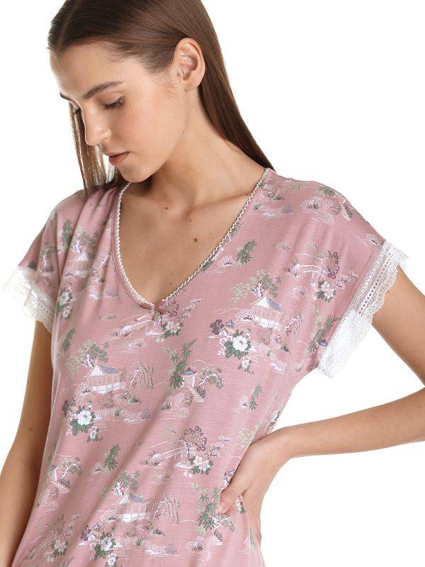 Nastrovje Potsdam Vive Maria Teahouse Rose Damen Nachthemd lightpink allover Begrenzte Freigabe