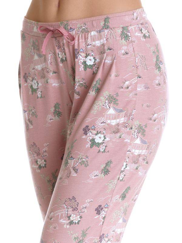 Nastrovje Potsdam Vive Maria Chinese Teahouse Damen Schlafhose lightpink allover Letzte 3 Tage
