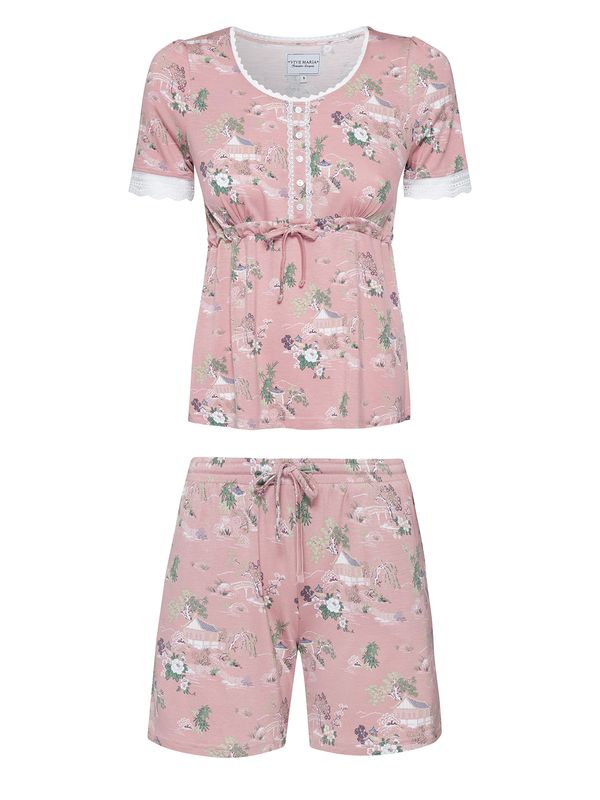 Nastrovje Potsdam Vive Maria Teahouse Rose Damen Pyjama lightpink allover JETZT KAUFEN
