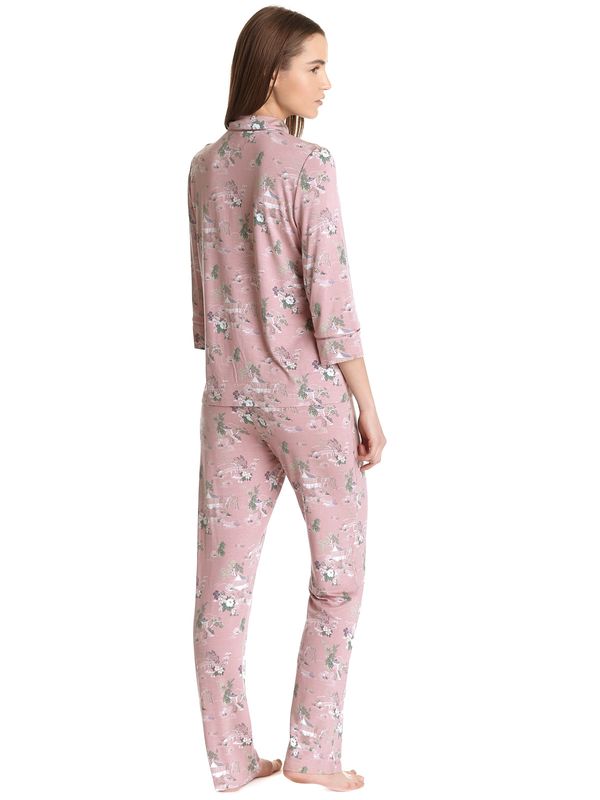Nastrovje Potsdam Vive Maria Chinese Teahouse Damen Pyjama lightpink allover Neueste Stile