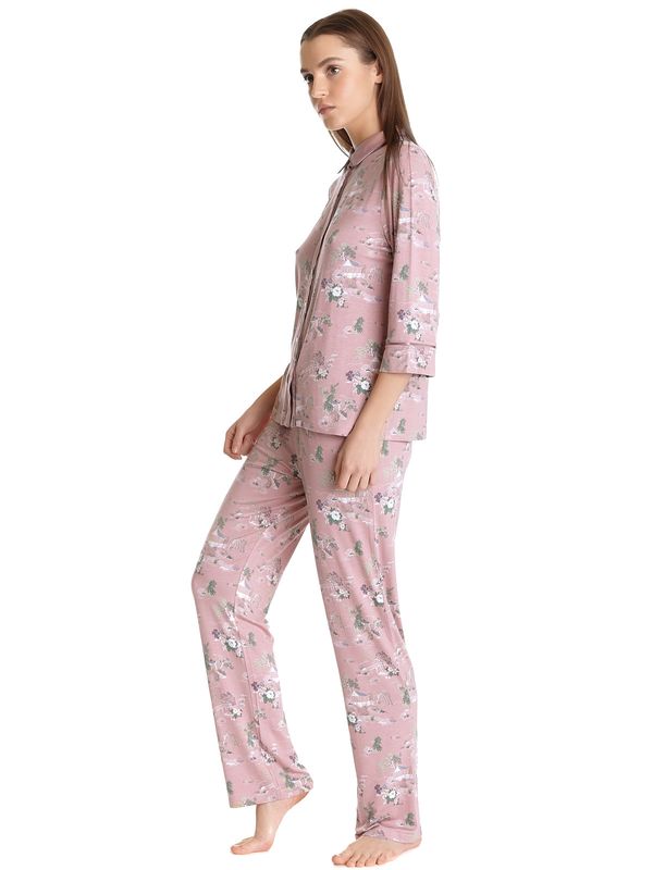 Nastrovje Potsdam Vive Maria Chinese Teahouse Damen Pyjama lightpink allover Neueste Stile