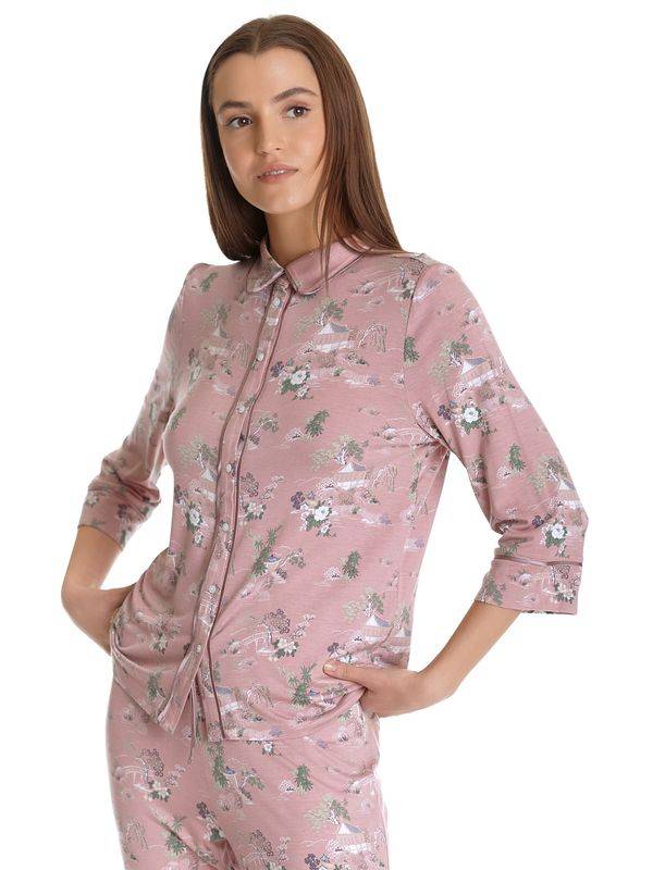 Nastrovje Potsdam Vive Maria Chinese Teahouse Damen Pyjama lightpink allover Neueste Stile