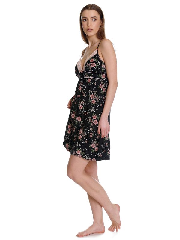 Nastrovje Potsdam Vive Maria Hibiscus Dream Damen Negligée schwarz allover Letzte 2 Tage
