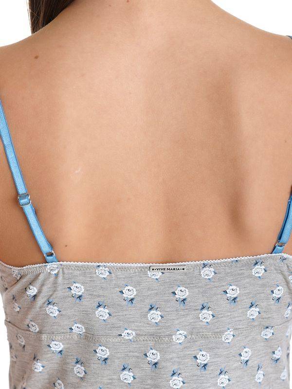 Nastrovje Potsdam Vive Maria Blue Love Damen Wäscheset: Top mit Slip grau meliert allover Riesige Rabatte