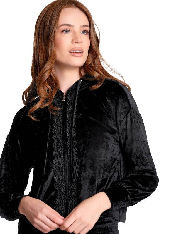 Nastrovje Potsdam Vive Maria Velvet Dream Damen Kapuzensweatjacke schwarz zollfrei