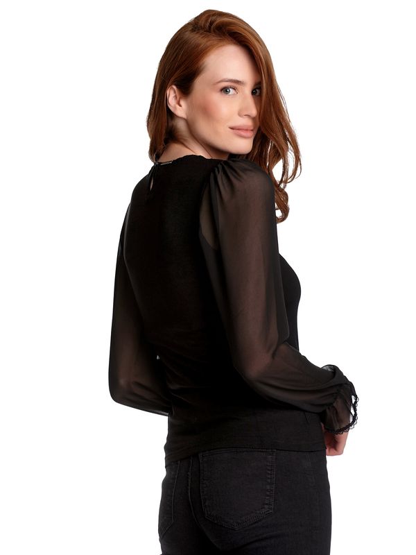 Nastrovje Potsdam Vive Maria Lace Dream Damen Langarmshirt schwarz Rabatte dieses Monats