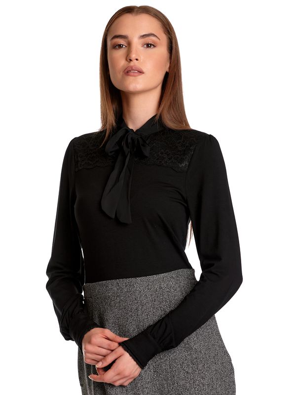 Nastrovje Potsdam Vive Maria Cottage Love Damen Blusenkleid grau meliert/schwarz Günstiger Verkauf