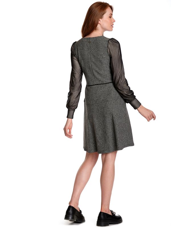 Nastrovje Potsdam Vive Maria Cottage Girl Damen A-Linien-Kleid grau meliert/schwarz Fabrikverkauf