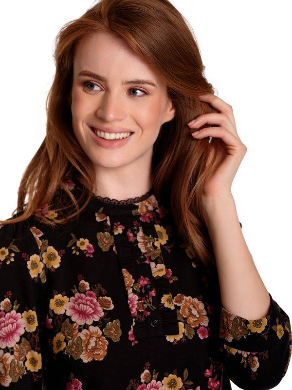Nastrovje Potsdam Vive Maria Barock Love Damen A-Linien-Kleid schwarz allover Meist gekauft