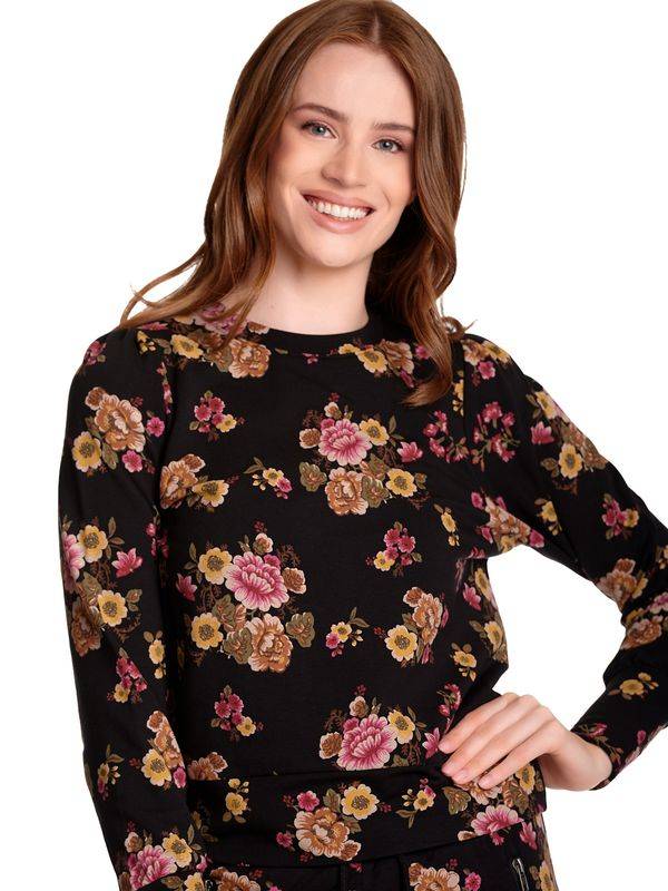 Nastrovje Potsdam Vive Maria Barock Damen Sweatshirt schwarz allover Blitzverkäufe