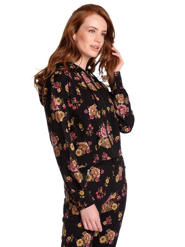 Nastrovje Potsdam Vive Maria Barock Sweat Damen Kapuzensweatjacke schwarz allover Limitierter Zeitrabatt
