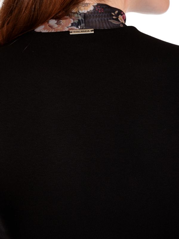 Nastrovje Potsdam Vive Maria Barock Flower Damen Langarmshirt schwarz allover Fabrikpreis