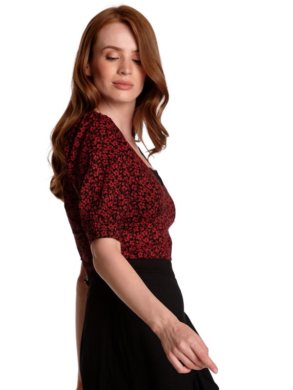 Nastrovje Potsdam Vive Maria Red Passion Damen 3/4-Arm-Shirt schwarz allover Cyber Monday