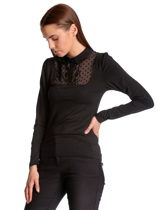 Nastrovje Potsdam Vive Maria Montmartre Black Damen Langarmshirt schwarz allover Valentinstagsangebot