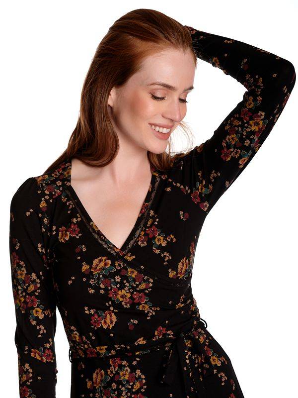 Nastrovje Potsdam Vive Maria My Diary Flower Damen A-Linien-Kleid schwarz allover Neueste Mode