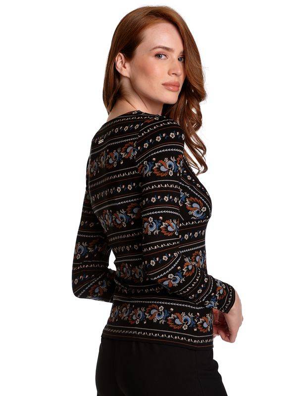 Nastrovje Potsdam Vive Maria Poetry Flower Damen Langarmshirt schwarz allover Letzte 2 Tage
