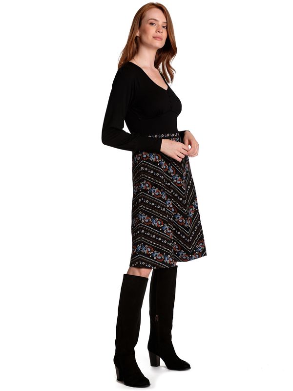 Nastrovje Potsdam Vive Maria Poetry Girl Damen A-Linien-Kleid schwarz allover Letzter Tag