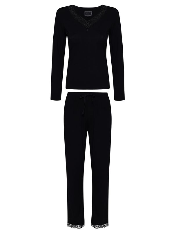 Nastrovje Potsdam Vive Maria Fly With Me Damen Pyjama schwarz Discount Store für neue Produkte