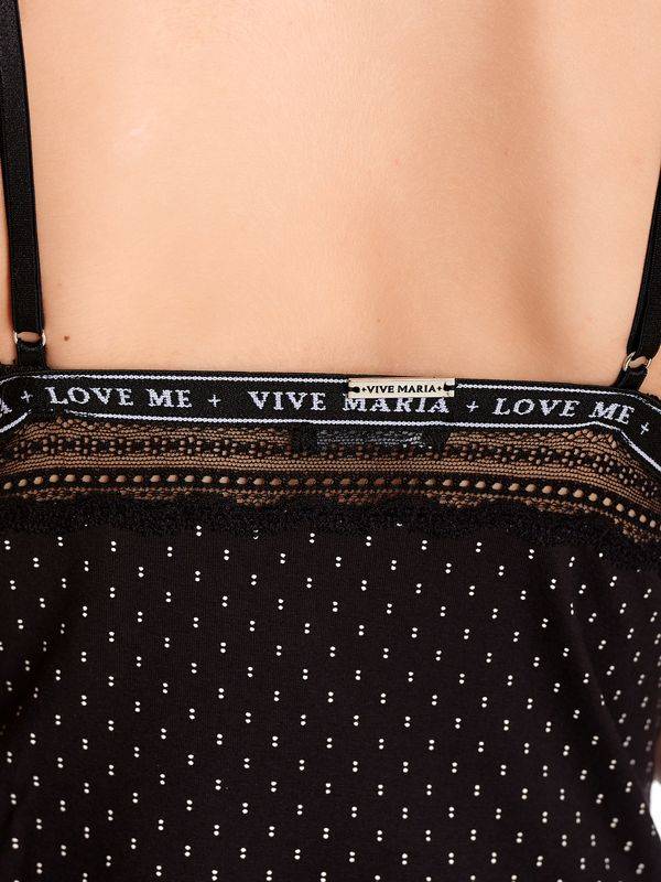 Nastrovje Potsdam Vive Maria Bisou Damen Wäscheset: Top mit Panty schwarz/creme Begrenzt auf 3 Tage
