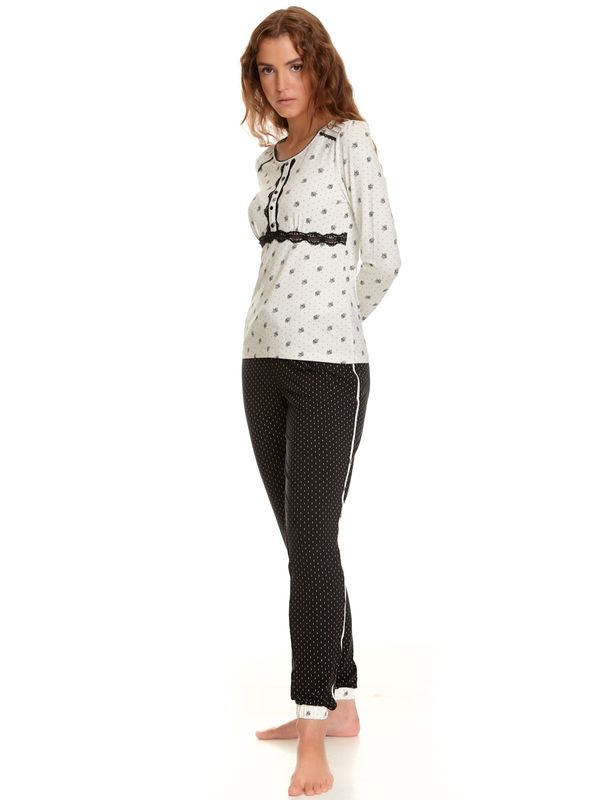 Nastrovje Potsdam Vive Maria Bisou Damen Pyjama creme allover/schwarz allover Black Friday Preise