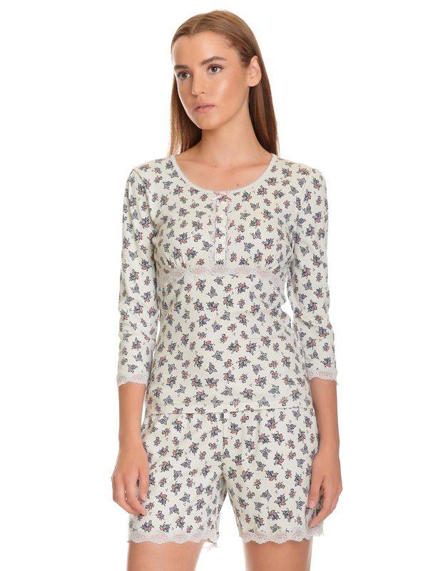 Nastrovje Potsdam Vive Maria Sugar Girl Damen Pyjama hellgrau allover 2025