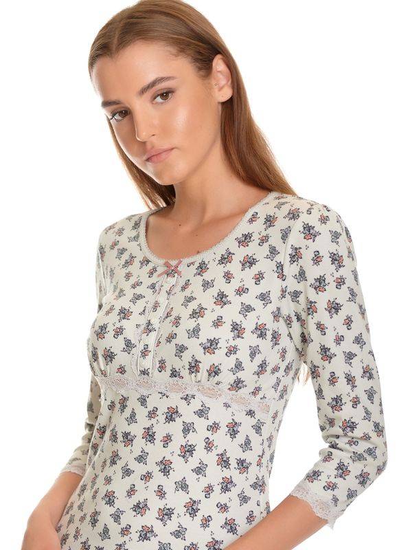 Nastrovje Potsdam Vive Maria Sugar Girl Damen Pyjama hellgrau allover 2025