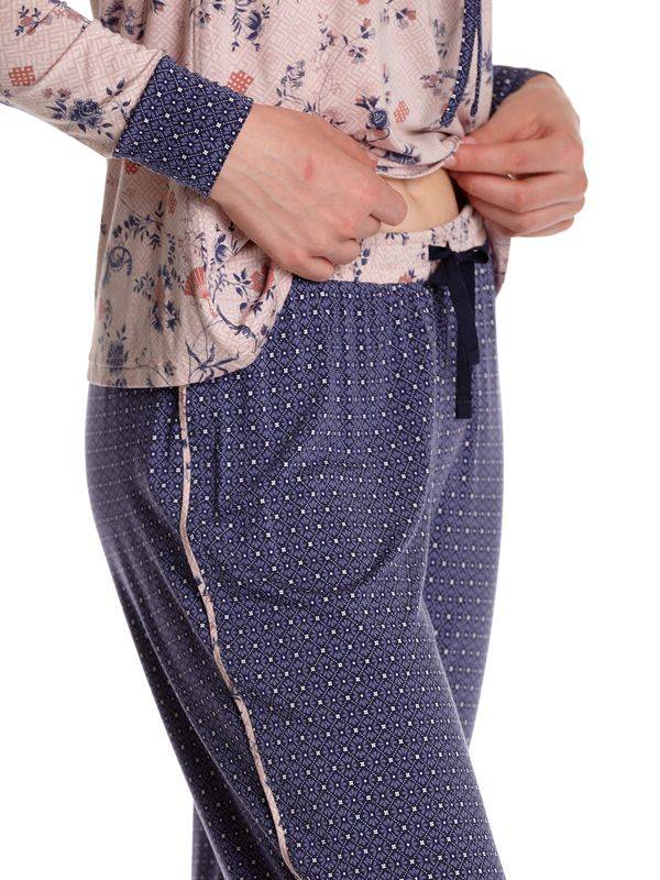 Nastrovje Potsdam Vive Maria Hanoi Love Damen Pyjama lila allover/blau allover im Angebot