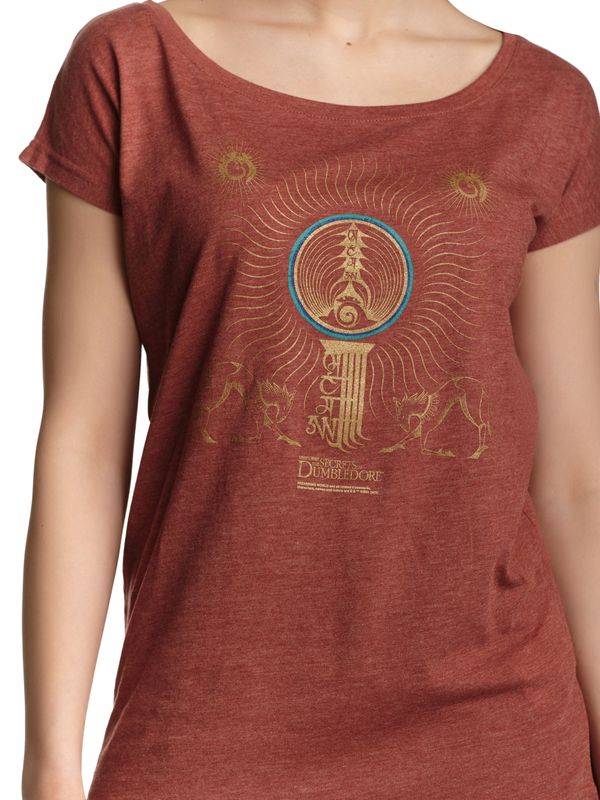 Nastrovje Potsdam Fantastic Beasts Creatures Damen Loose-Shirt rot meliert Heißer Verkauf