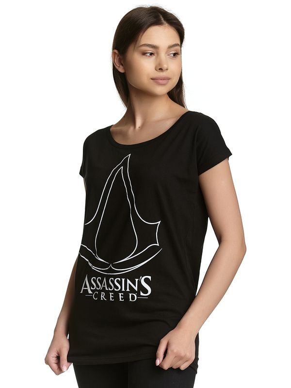 Nastrovje Potsdam Assassins Creed Symbol Damen Loose-Shirt schwarz Top Angebot