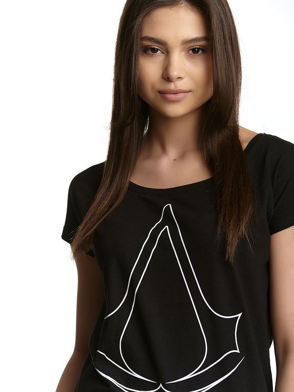 Nastrovje Potsdam Assassins Creed Symbol Damen Loose-Shirt schwarz Top Angebot
