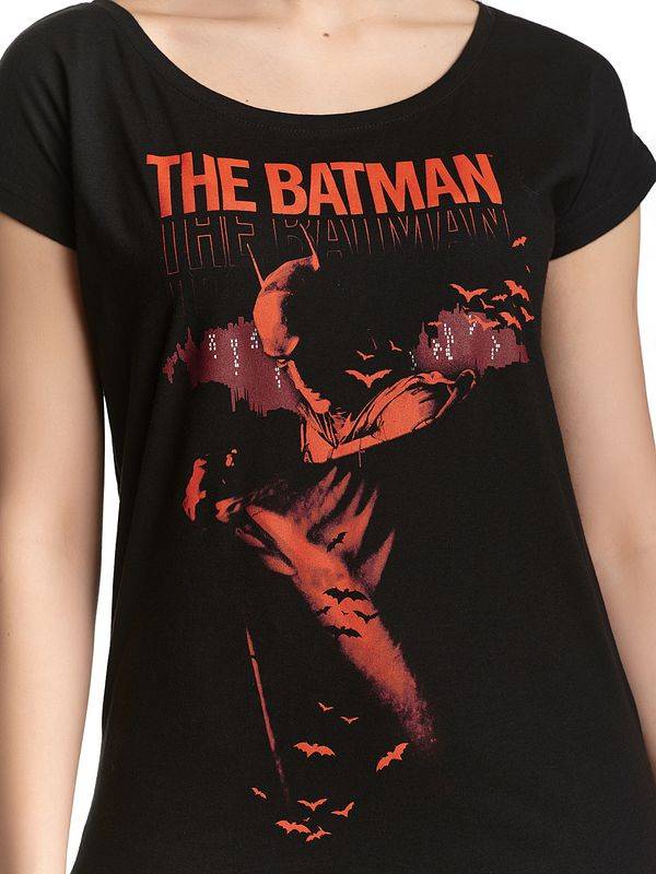 Nastrovje Potsdam Batman Bloody Night Damen Loose-Shirt schwarz Exklusive Angebote