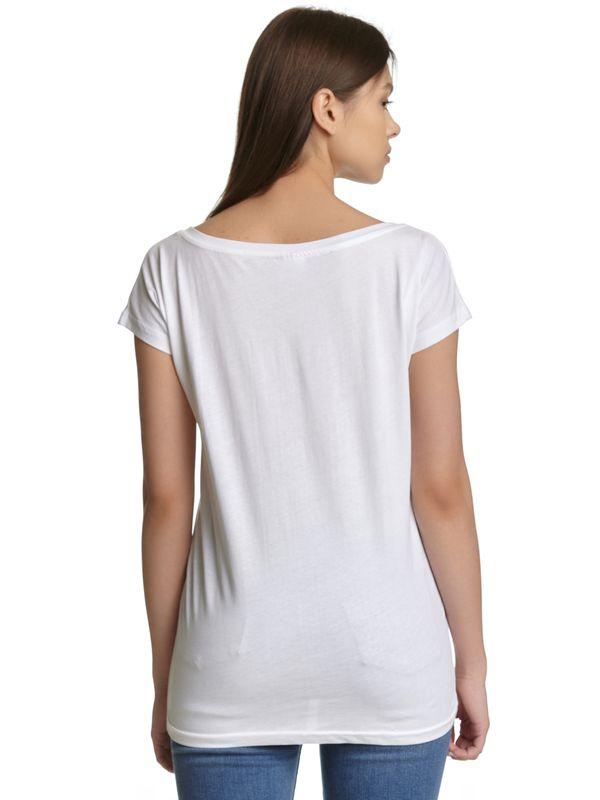 Nastrovje Potsdam Amufun Alpacasso Spirit Animal Damen Loose-Shirt weiss Blitzangebot