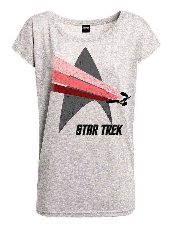 Nastrovje Potsdam Star Trek Free Flight Damen Loose-Shirt grau meliert Neuheiten