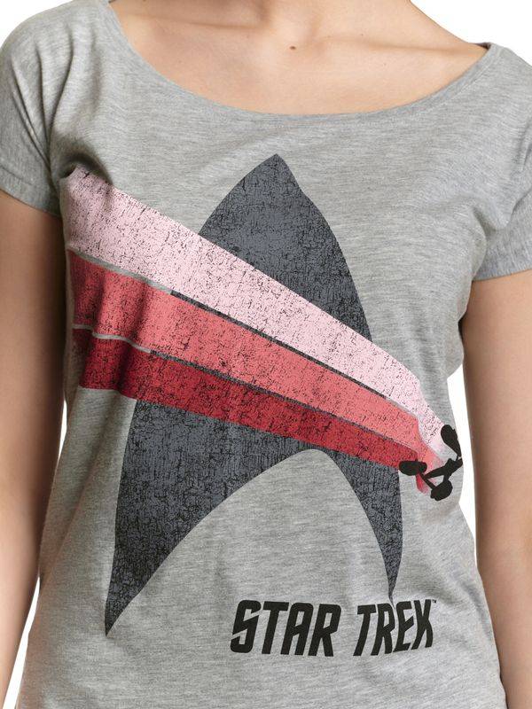 Nastrovje Potsdam Star Trek Free Flight Damen Loose-Shirt grau meliert Neuheiten