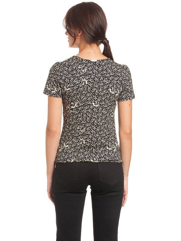 Nastrovje Potsdam Vive Maria Ma Marguerite Damen T-Shirt schwarz allover Räumungsverkauf