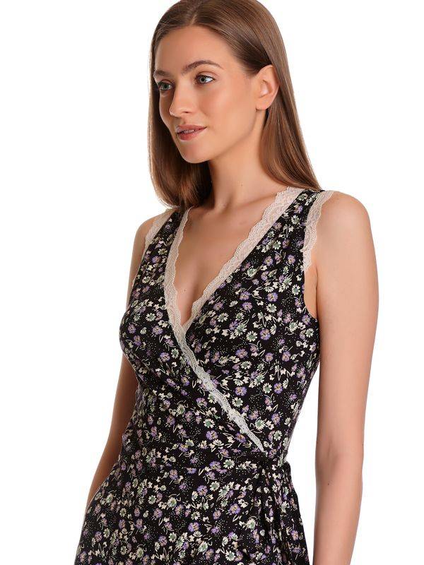Nastrovje Potsdam Vive Maria Midnight Flower Damen Wickelkleid schwarz allover Tägliche Deals