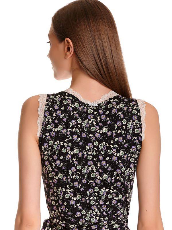 Nastrovje Potsdam Vive Maria Midnight Flower Damen Wickelkleid schwarz allover Tägliche Deals