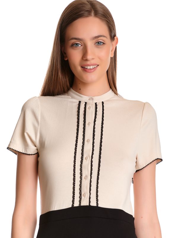 Nastrovje Potsdam Vive Maria Cappucine Day Damen A-Linien-Kleid creme/schwarz Kostenlose Rückgabe