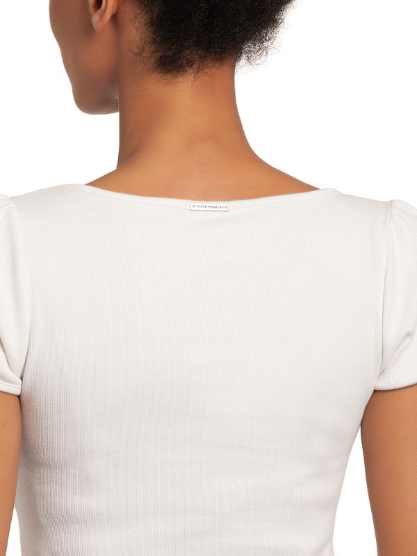 Nastrovje Potsdam Vive Maria Princess Rib Damen T-Shirt creme Sonderangebot der Fabrik
