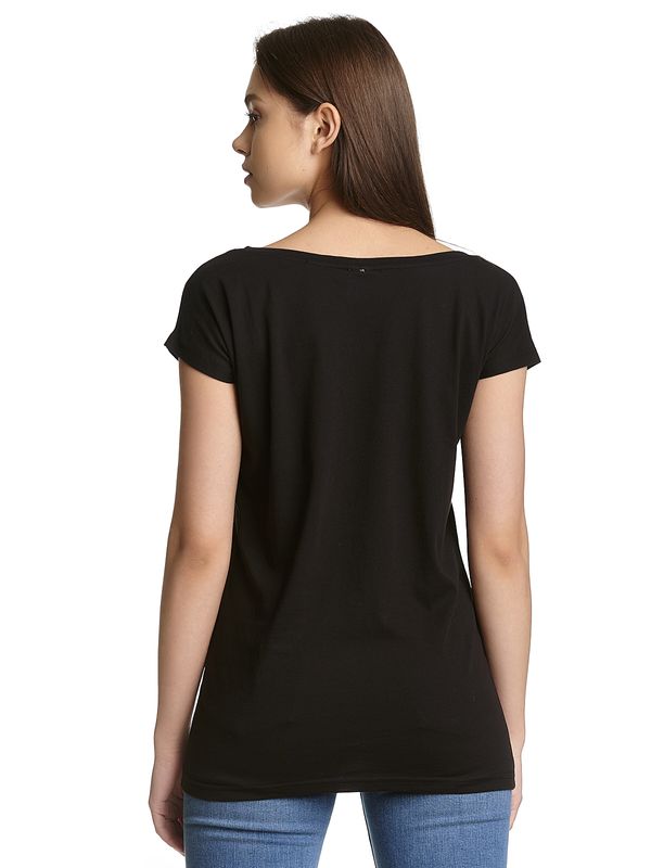 Nastrovje Potsdam Batman Circle Logo Damen Loose-Shirt schwarz Discount Store für neue Produkte