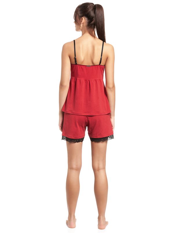 Nastrovje Potsdam Vive Maria Libstick Babe Damen Pyjama rot Fabrikladen