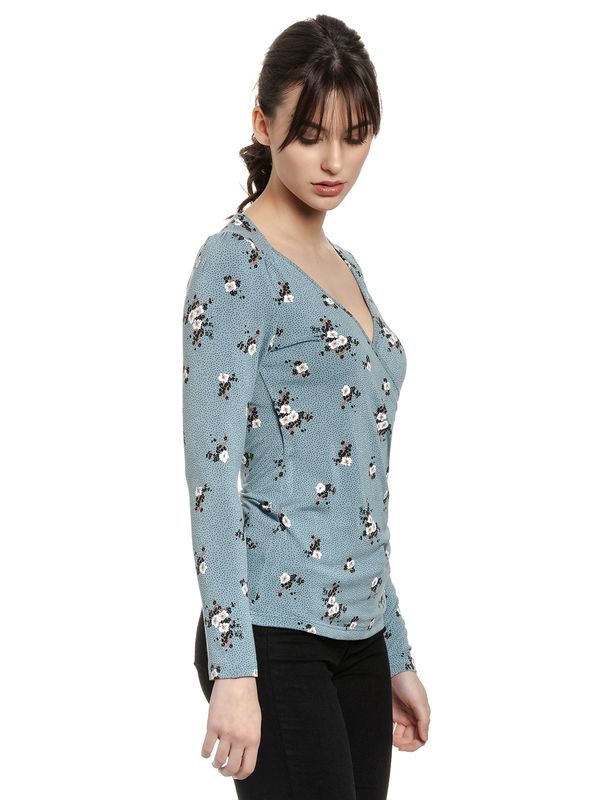 Nastrovje Potsdam Vive Maria Waiting For You Damen Langarmshirt blau allover Günstiger Verkauf